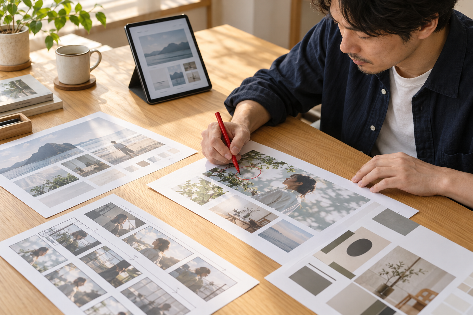 人が制作物を確認する作業イメージ